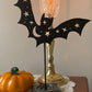 Wooden Black Bat Halloween Decor