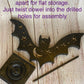 Wooden Black Bat Halloween Decor