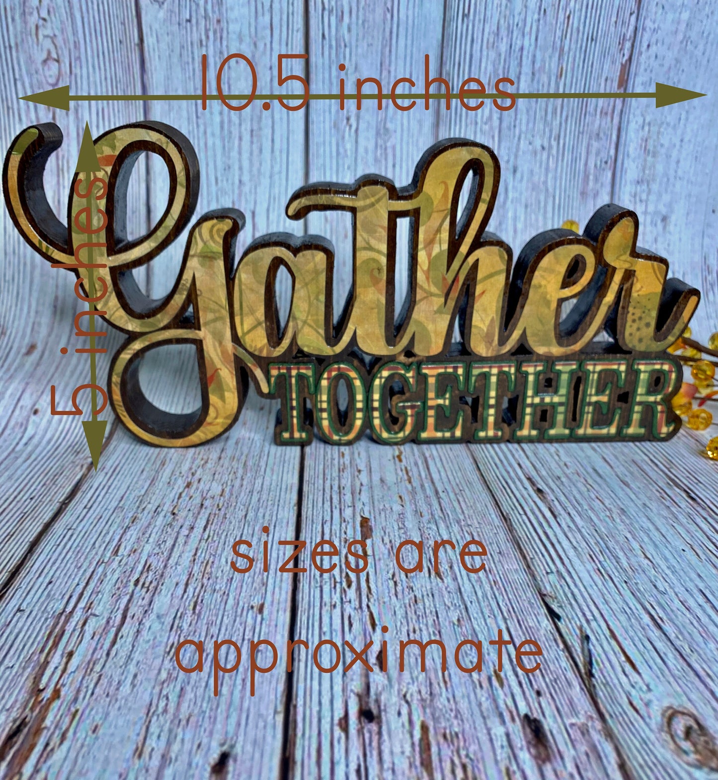 Gather Together Wood Cutout, Thanksgiving Wood Decor, Tiered Tray Decor, Shelf Sitter Decor, Rustic Fall Decor, Fall Mantle Decor