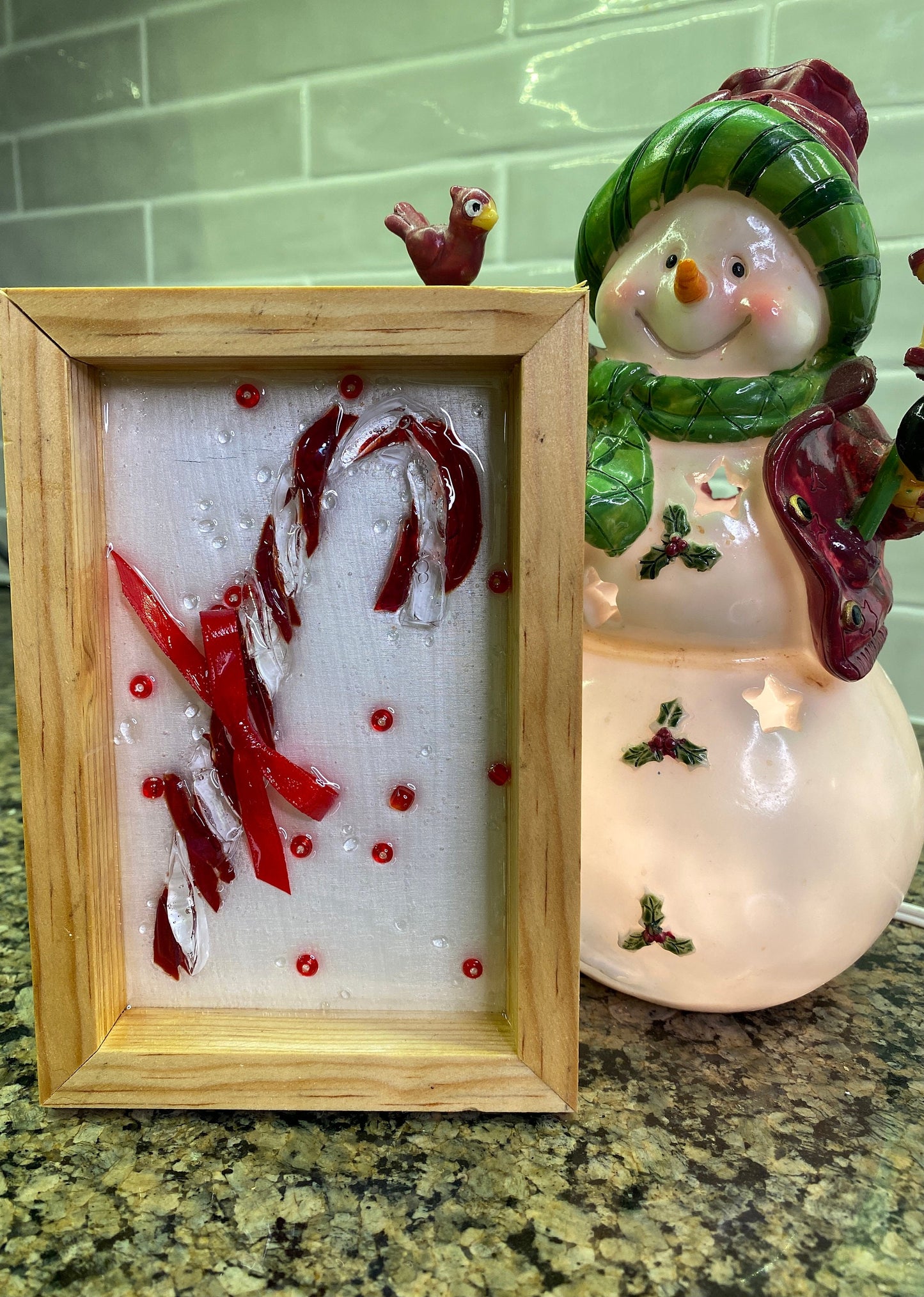 Snowman Decoration, Shelf Sitter Snowman, Christmas Tiered Tray