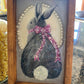 Ms Bunny Art, Rabbit Decor, Glass and Resin Art, Rabbit Mantel Decor, Kitchen Spring Decor, Unique Gift, Easter Gift, Bunny Lover Gift